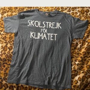 Gray T-Shirt with White Climate Message